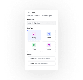 Press and hold to activate your Safe Zone